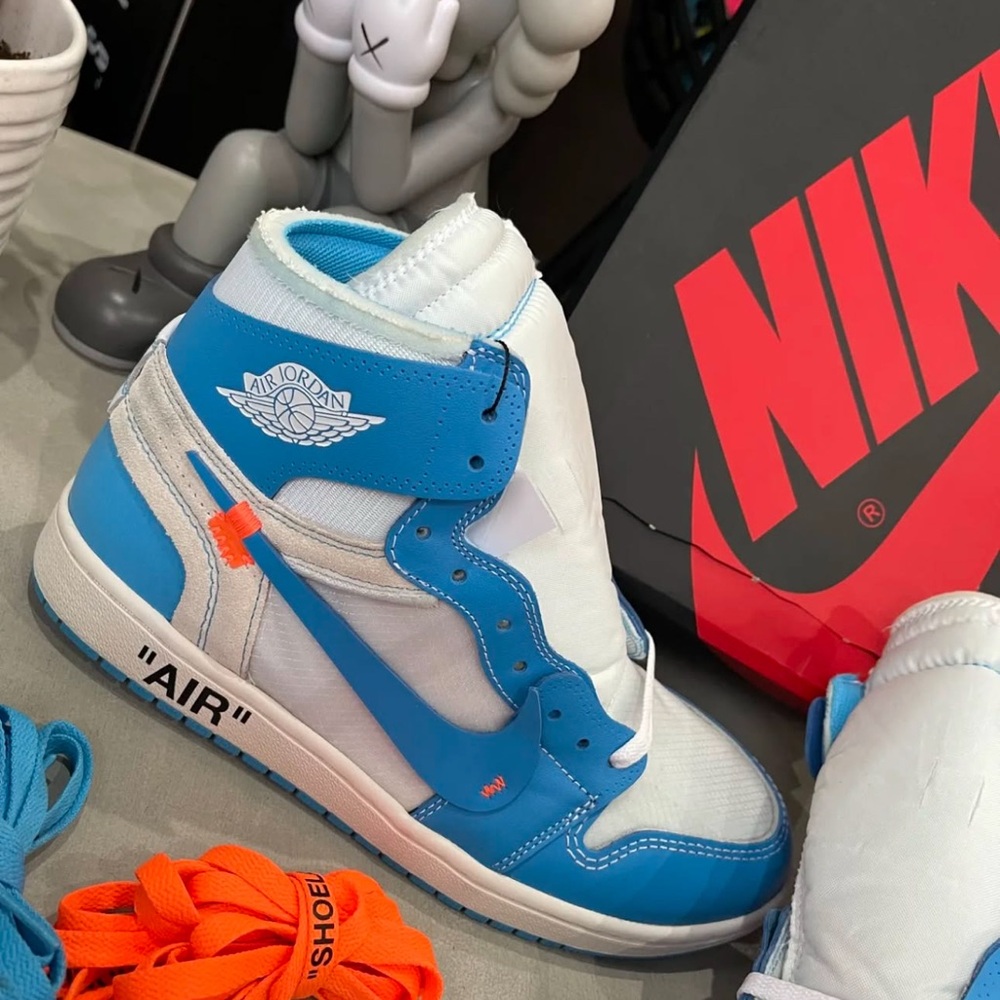 Nike Air Jordan 1 Retro High OG 'Off-White' Blue - Picture 2 of 3